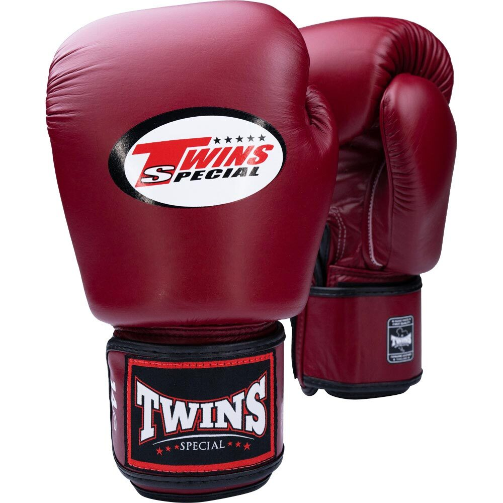 Twins Special Maroon Velcro Boxing Gloves - BGVL3