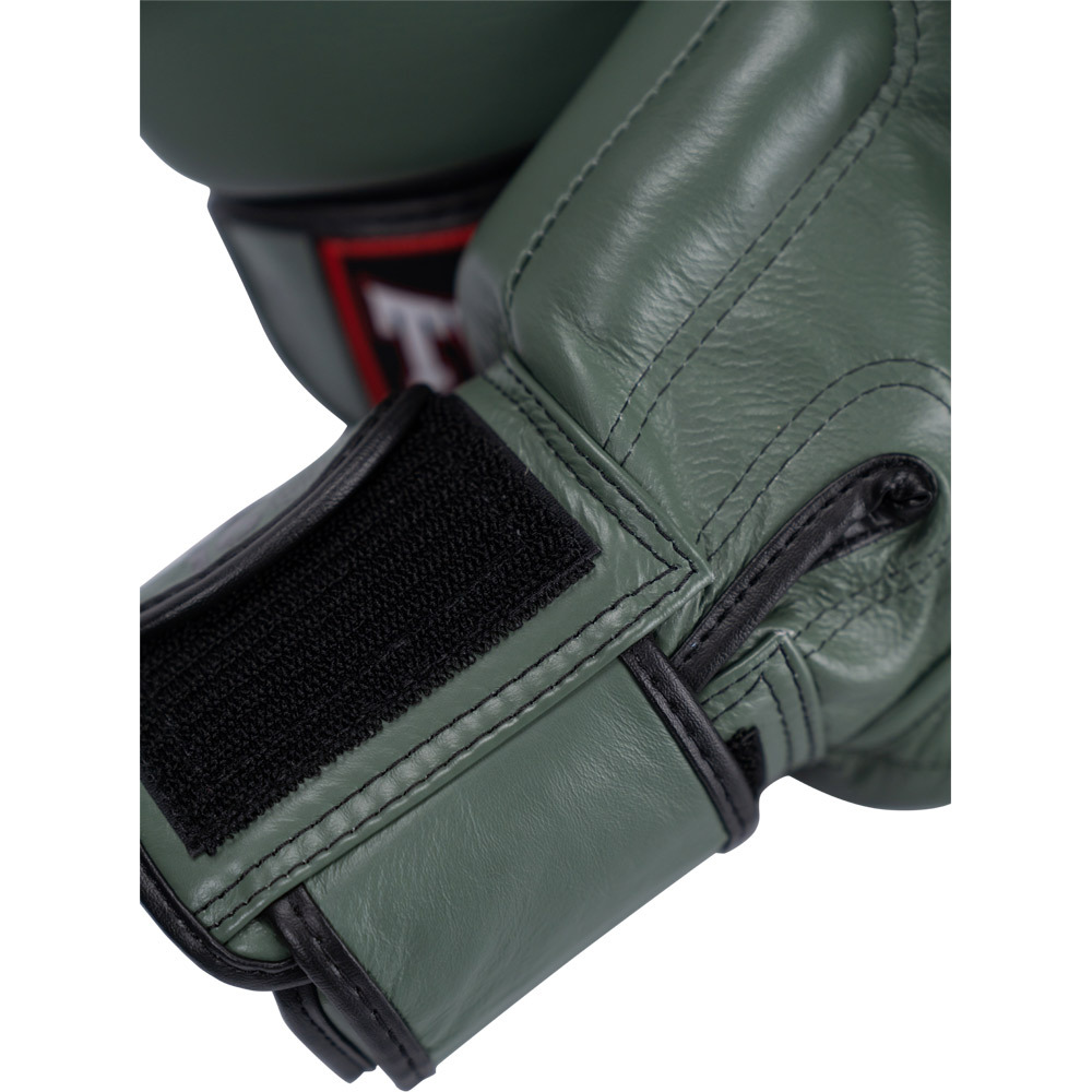 Twins Special Olive Velcro Boxing Gloves - BGVL3