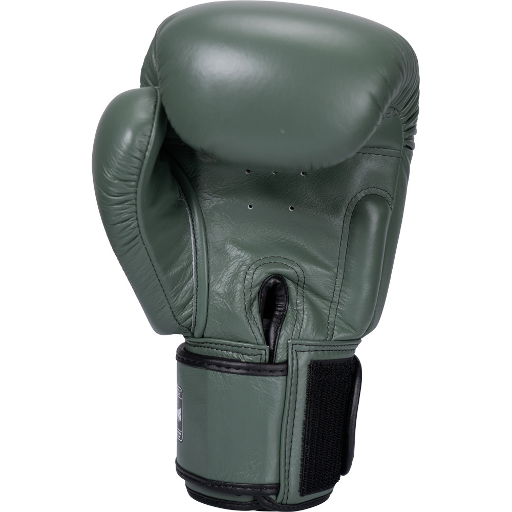 Twins Special Olive Velcro Boxing Gloves - BGVL3