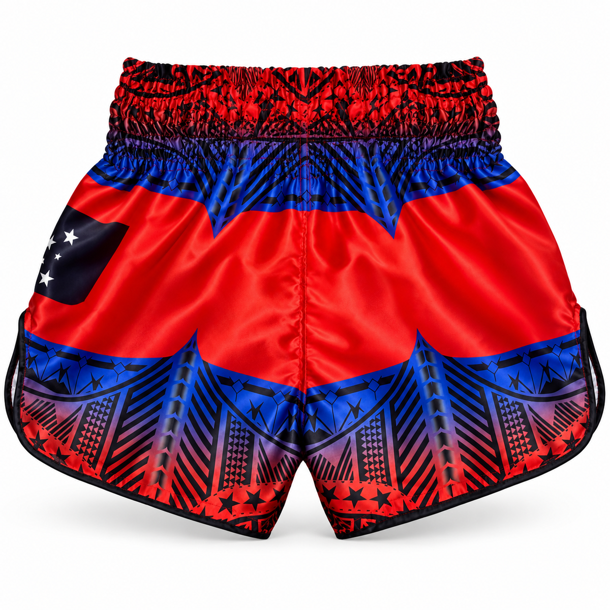 Samoan Flag Tribal Tatau Muay Thai Shorts (Pre-Order)