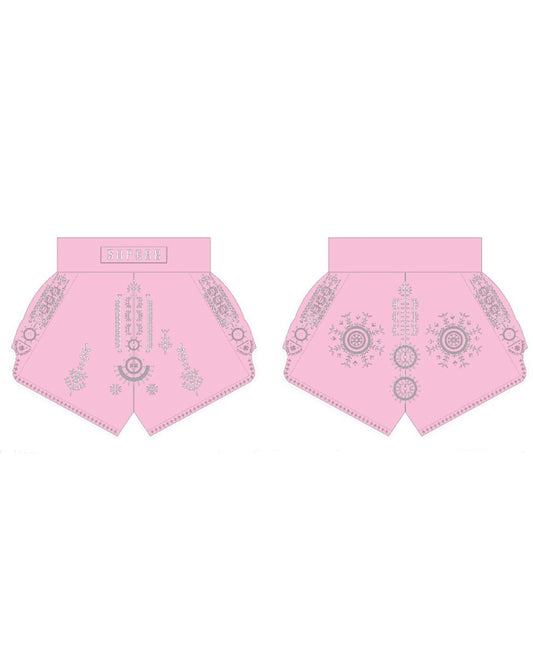 Croatia Pink Muay Thai Shorts (Pre-Order)