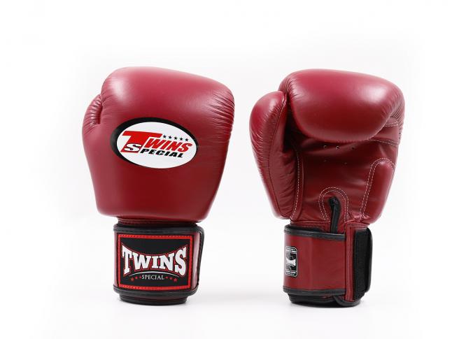 Twins Special Maroon Velcro Boxing Gloves - BGVL3