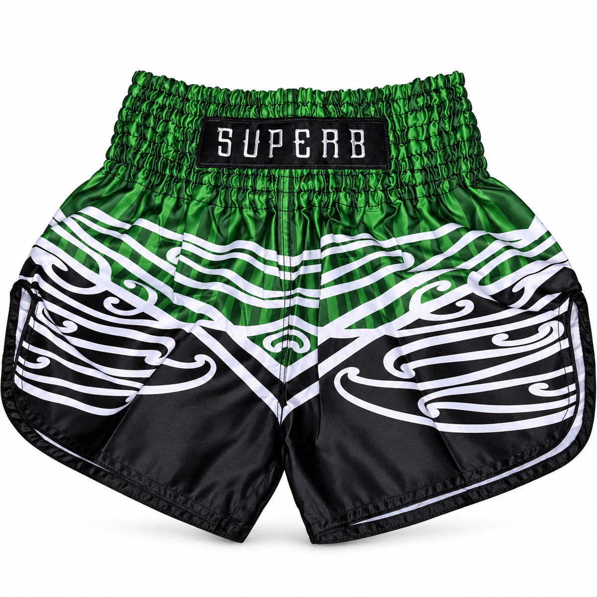 NEW ZEALAND – GREEN & BLACK INSPIRED MUAY THAI SHORTS 🇳🇿 (Pre-Order)