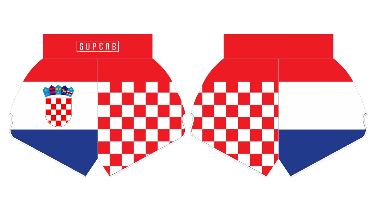 Croatia Flag Muay Thai Shorts (Pre-Order)