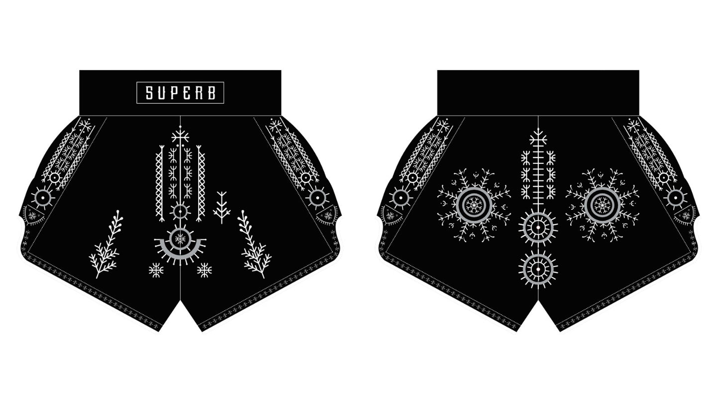 Croatia Black Muay Thai Shorts (Pre-Order)