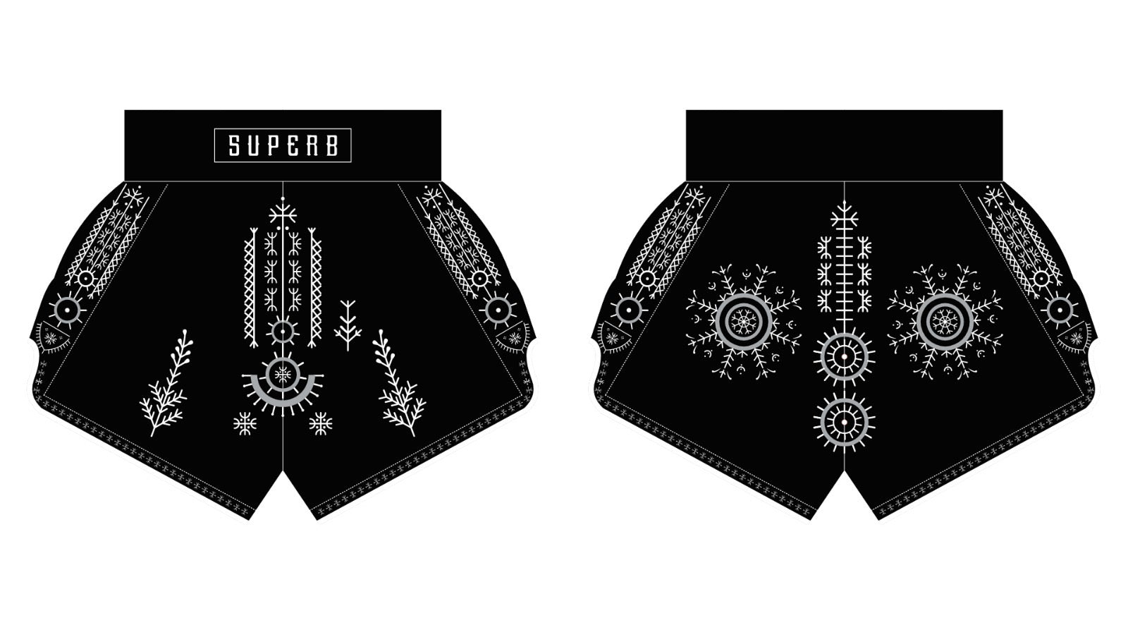 Croatia Black Muay Thai Shorts (Pre-Order)