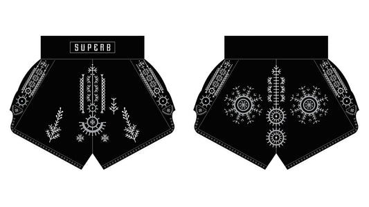 Croatia Black Muay Thai Shorts (Pre-Order)