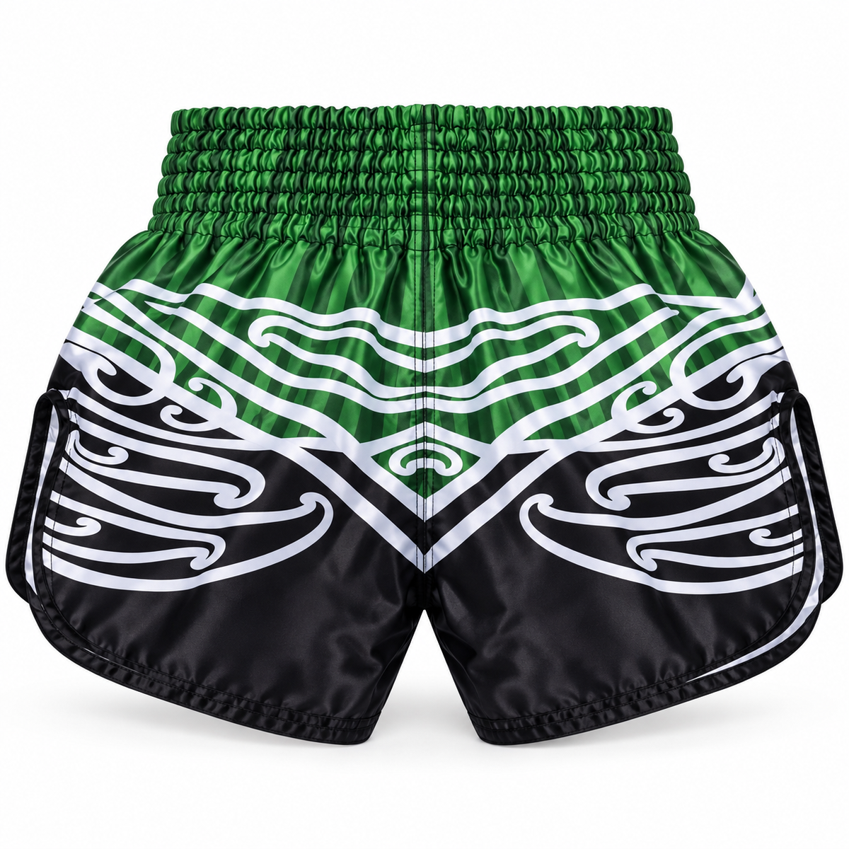 NEW ZEALAND – GREEN & BLACK INSPIRED MUAY THAI SHORTS 🇳🇿 (Pre-Order)