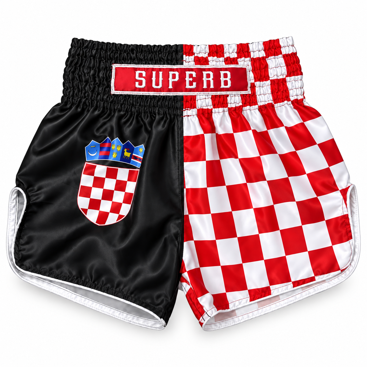 Croatia Black Muay Thai Shorts (Pre-Order)