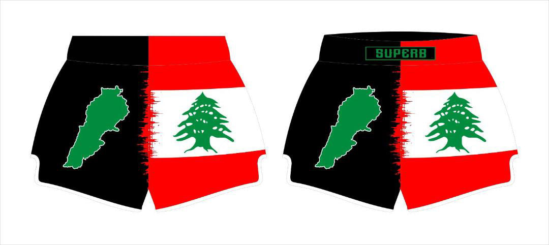Lebanon Inspired Muay Thai Shorts (Pre-Order)
