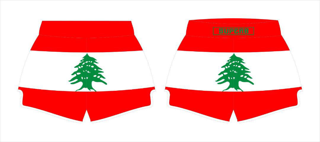 Lebanon Inspired Muay Thai Shorts (Pre-Order)