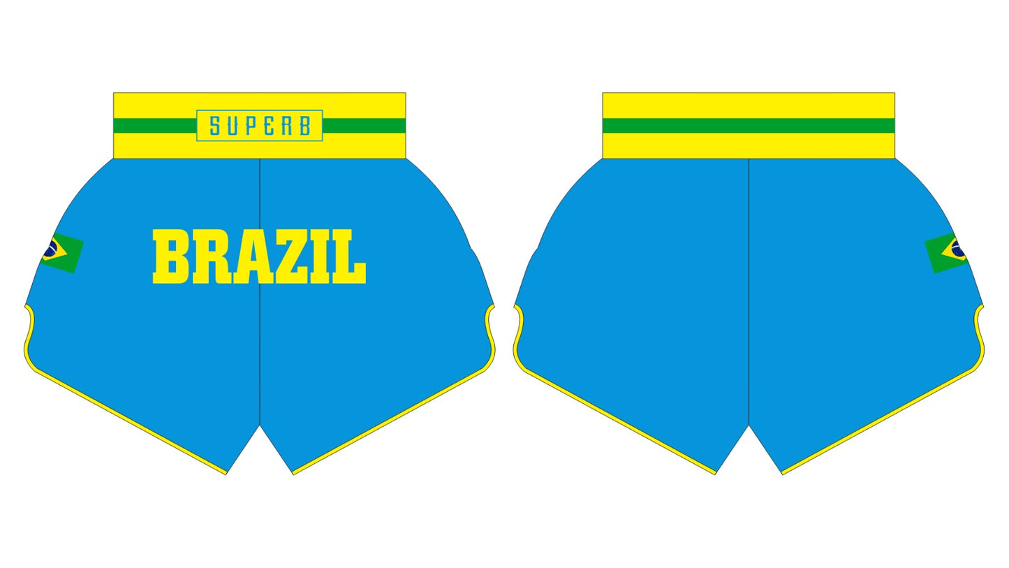 Brazil Blue Edition Muay Thai Shorts (Pre-Order)