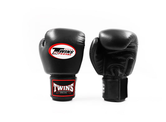 Twins Special Black Velcro Boxing Gloves - BGVL3