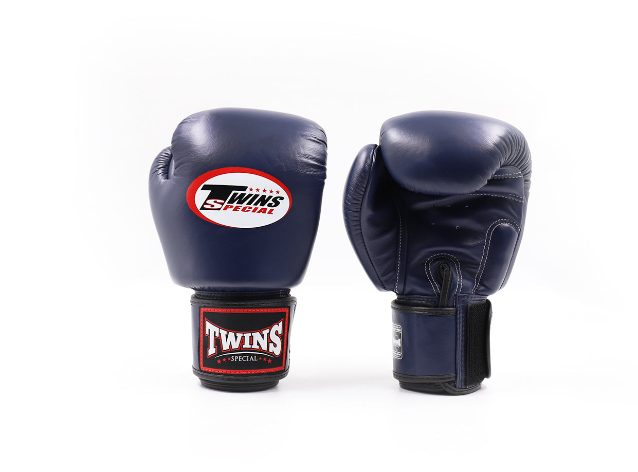 Twins Special Navy Velcro Boxing Gloves - BGVL3