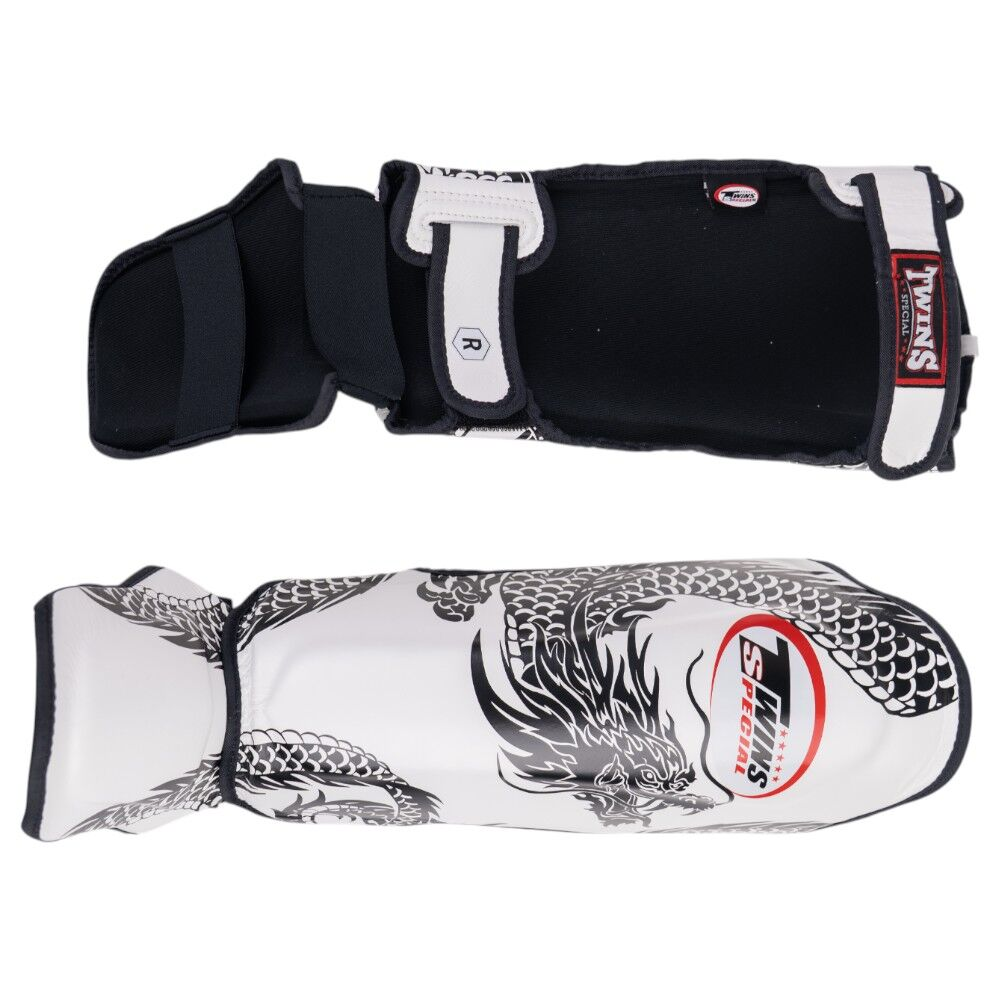 Twins Special Flying Dragon Black/White Shin Guards - FSGL10