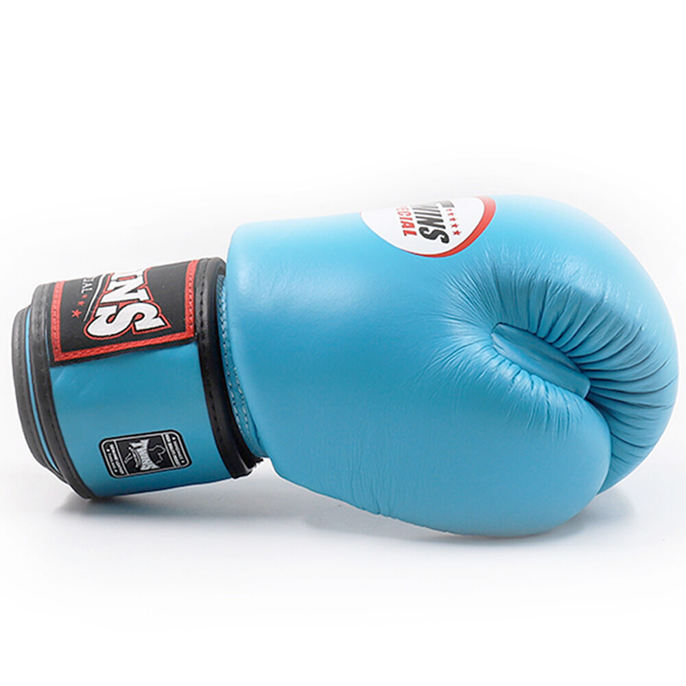 Twins Special Light Blue Velcro Boxing Gloves - BGVL3