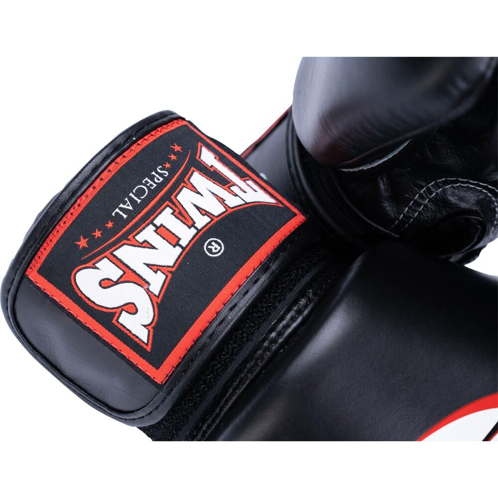 Twins Special Black Velcro Boxing Gloves - BGVL3