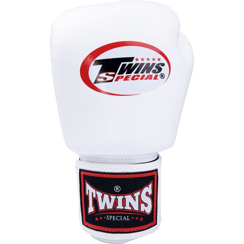 Twins Special White Velcro Boxing Gloves - BGVL3