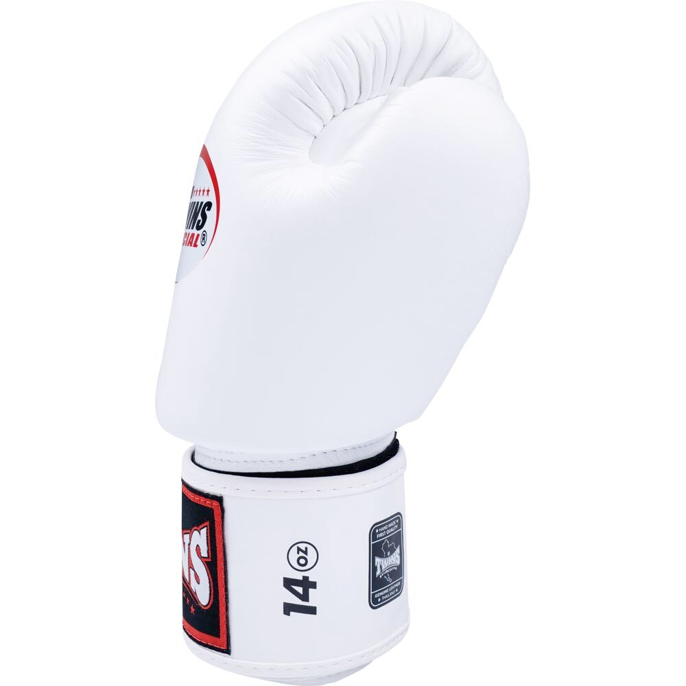 Twins Special White Velcro Boxing Gloves - BGVL3