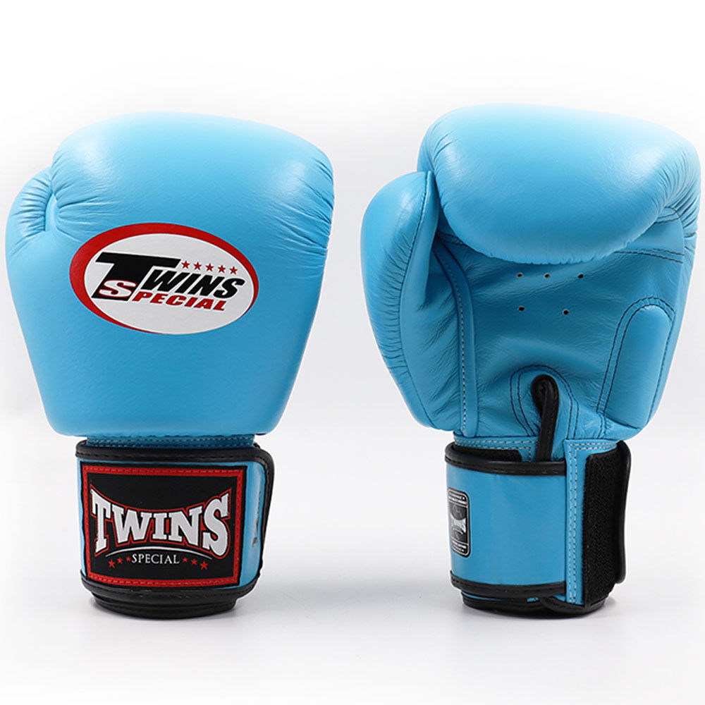 Twins Special Light Blue Velcro Boxing Gloves - BGVL3