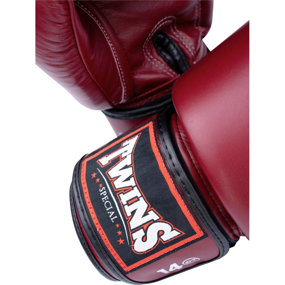 Twins Special Maroon Velcro Boxing Gloves - BGVL3