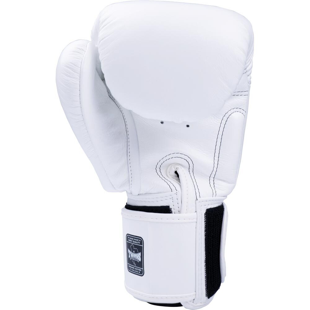 Twins Special White Velcro Boxing Gloves - BGVL3