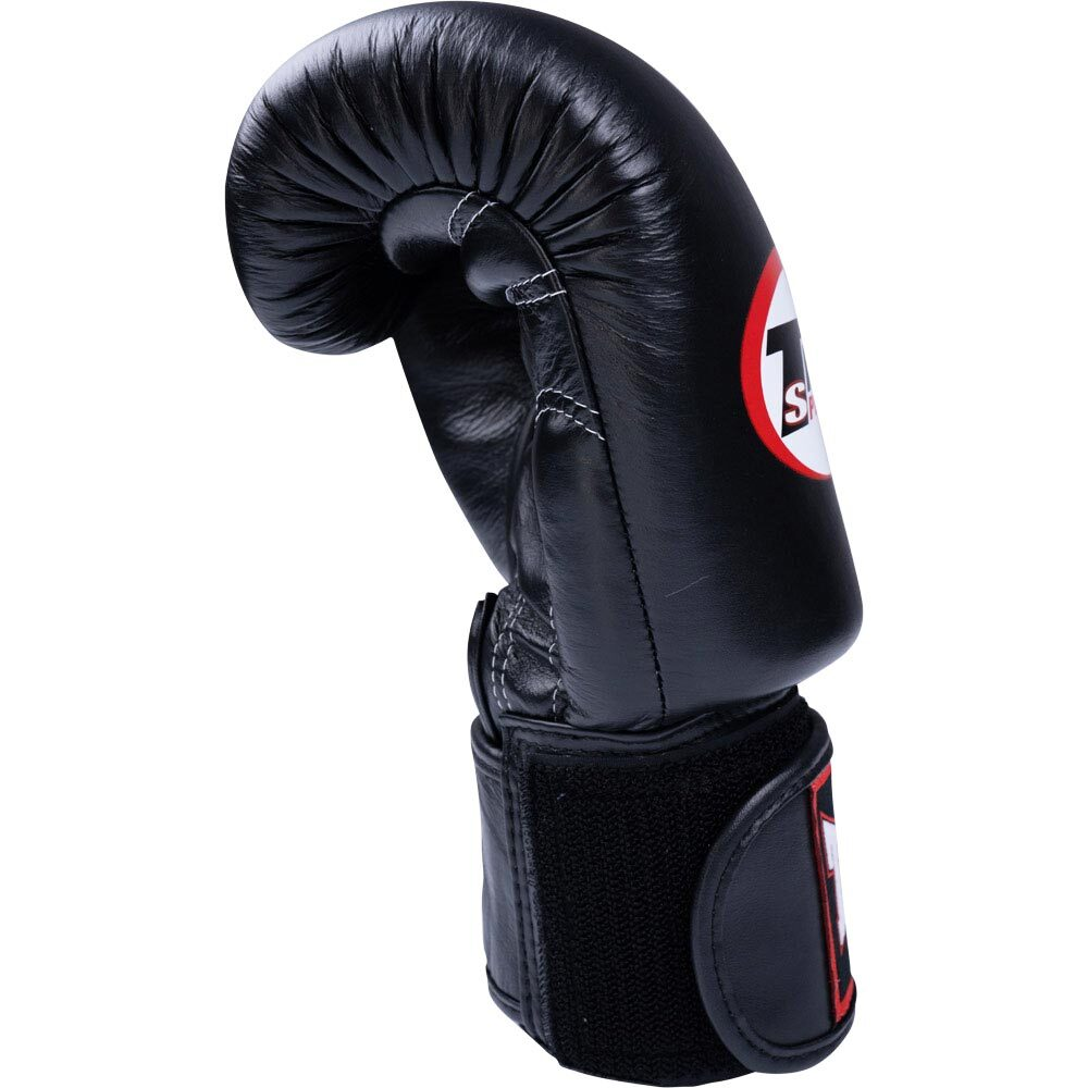 Twins Special Black Velcro Boxing Gloves - BGVL3