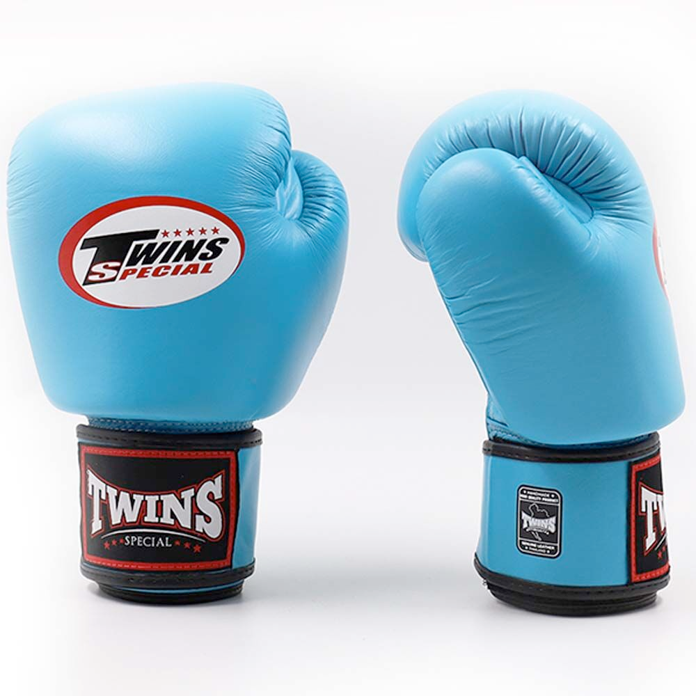 Twins Special Light Blue Velcro Boxing Gloves - BGVL3