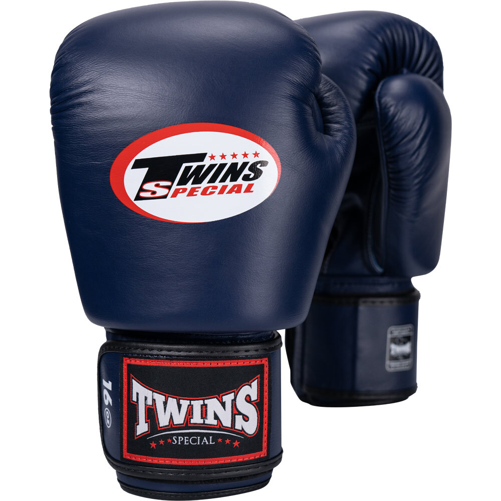 Twins Special Navy Velcro Boxing Gloves - BGVL3