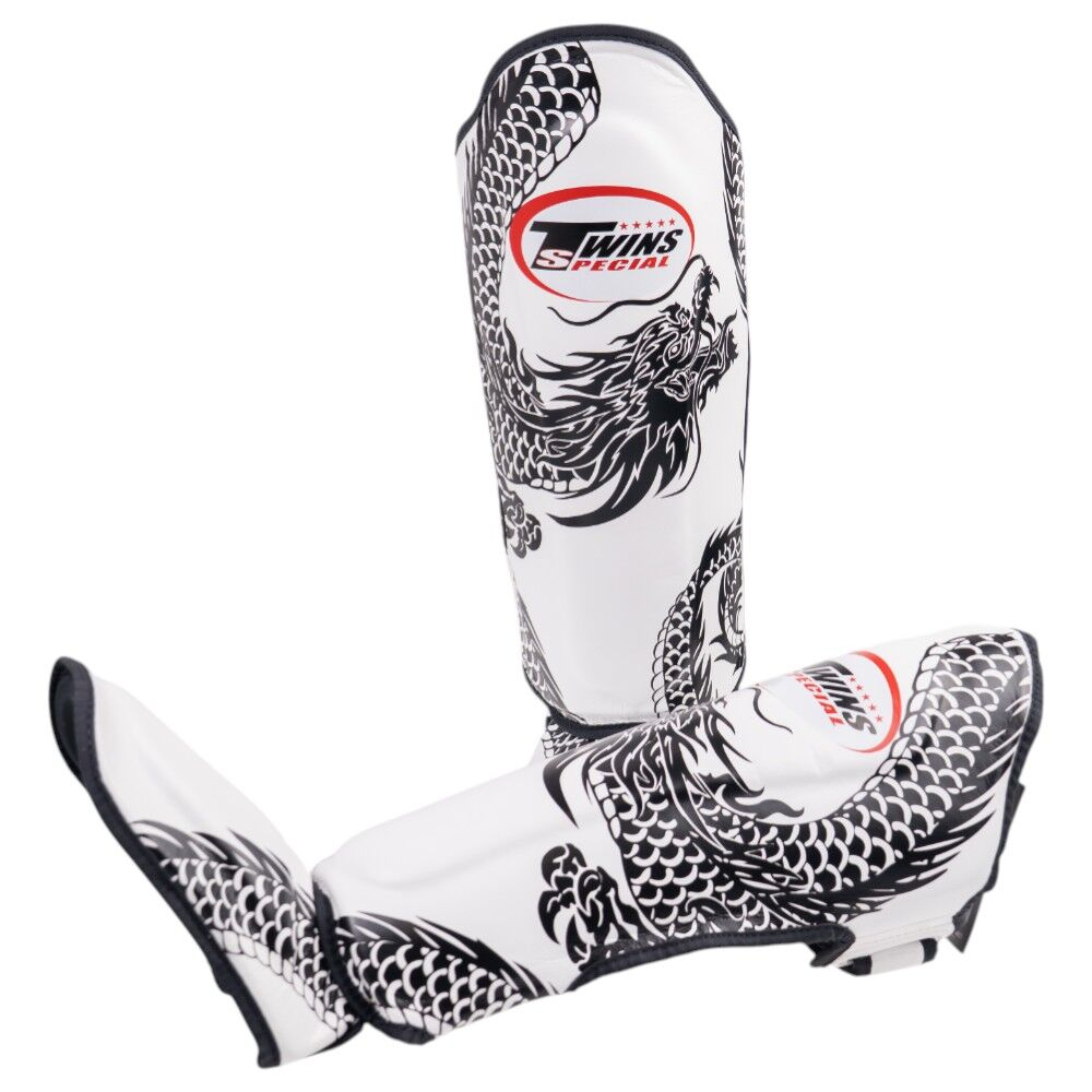 Twins Special Flying Dragon Black/White Shin Guards - FSGL10