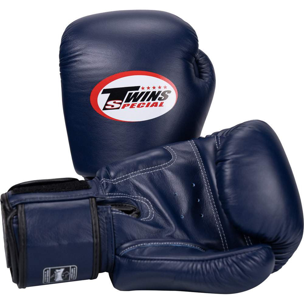 Twins Special Navy Velcro Boxing Gloves - BGVL3