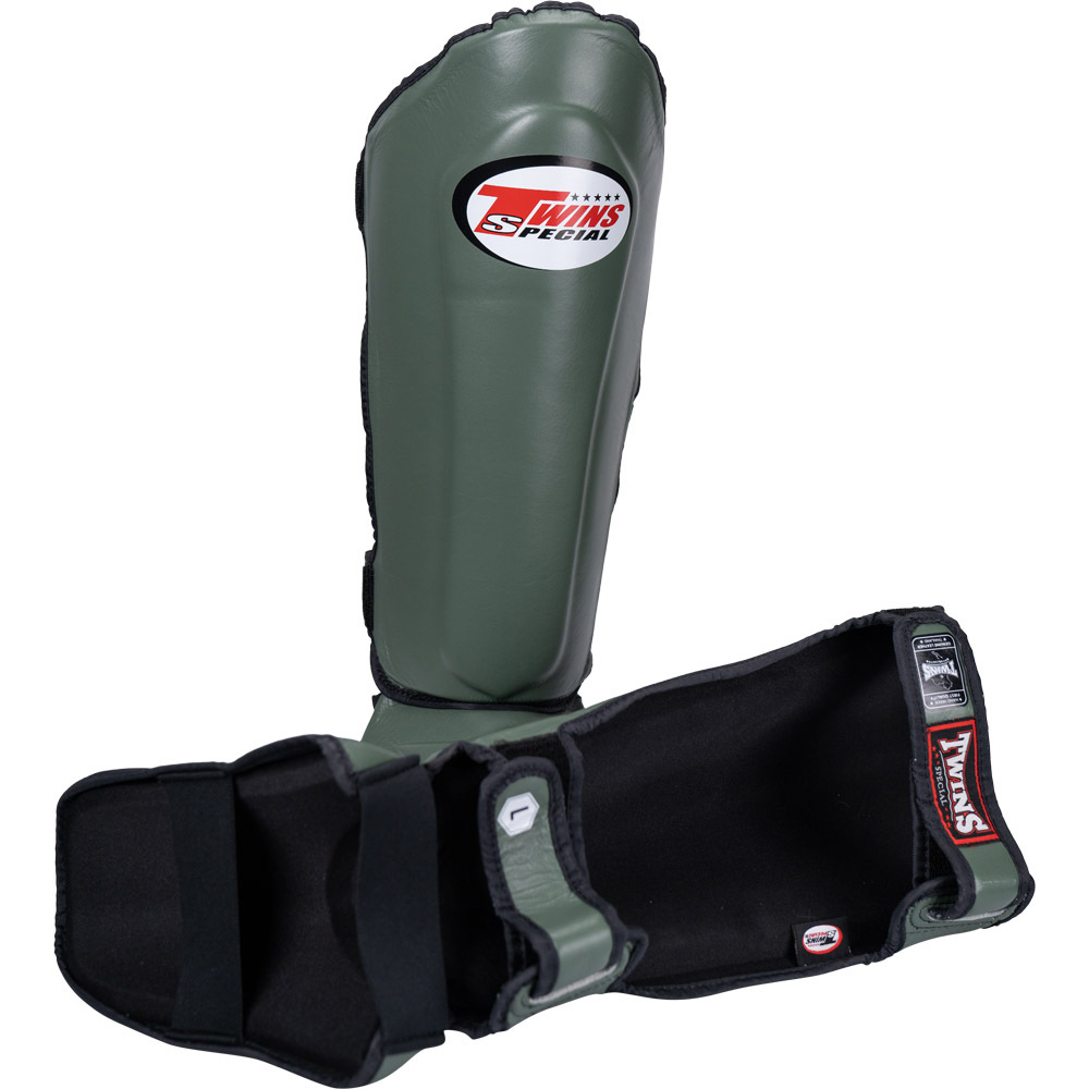 Twins Special Slim-Fit Olive Shin Guards - SGL10